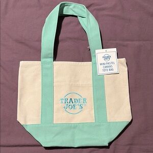 Trader Joe’s Mini Pastel Canvas Tote Bag